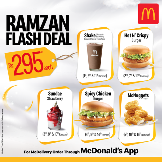 Macdonalds Ramzan Flash Deal